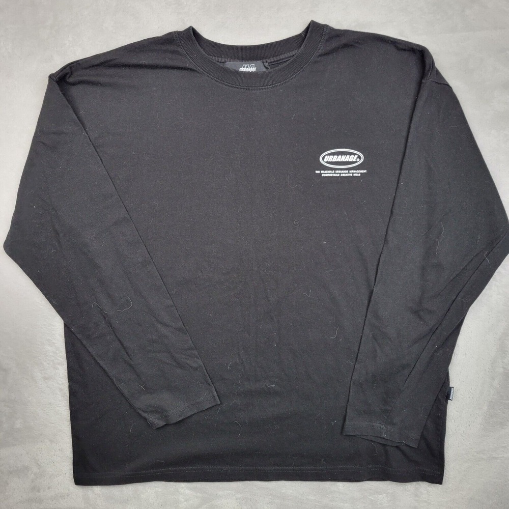 Urbanage Shirt Mens Medium Long Sleeve‎ Performance Athletic Stretch Crew Adult